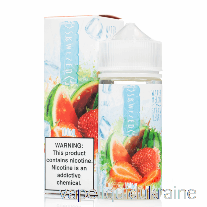 Vape Liquid Ukraine ICE Watermelon Strawberry - Skwezed - 100mL 0mg